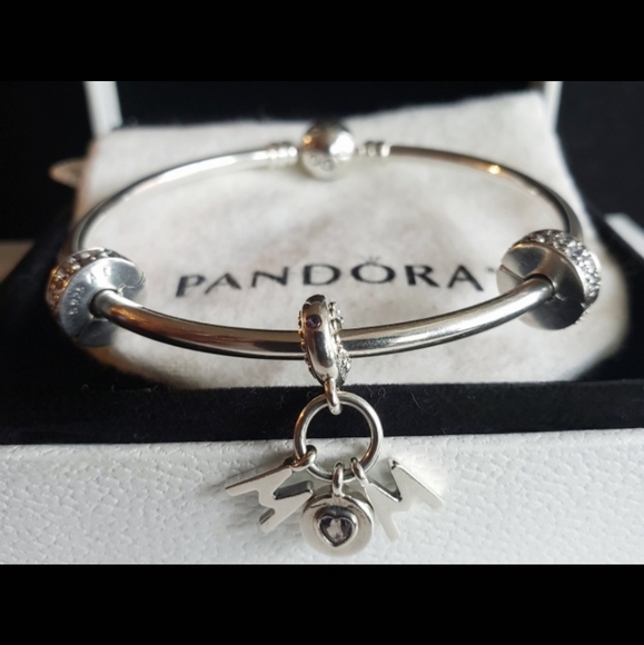 ⚘️Authentic Pandora MOTHER'S BRACELET 4pc GIFT 🎁 SET - Picture 4 of 11